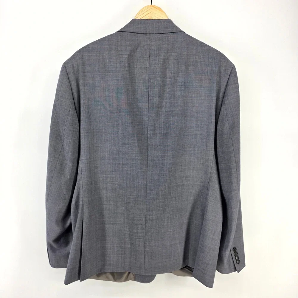 Calvin Klein Blazer Mens 46R Gray Slim Fit Two Button Suit Jacket Professional
